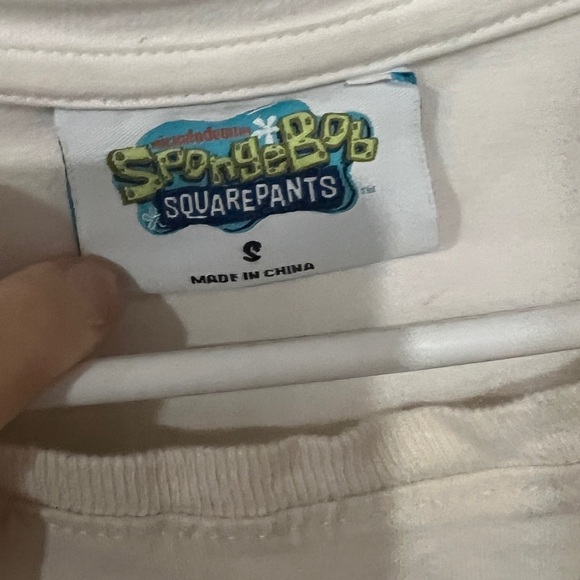 SpongeBob Squarepants Stephen Hillenburg Rainbow Embroidered Shirt White Size S - Picture 4 of 5